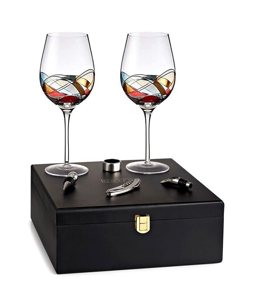 Bezrat wine Glass Gift Set, 7 Piece