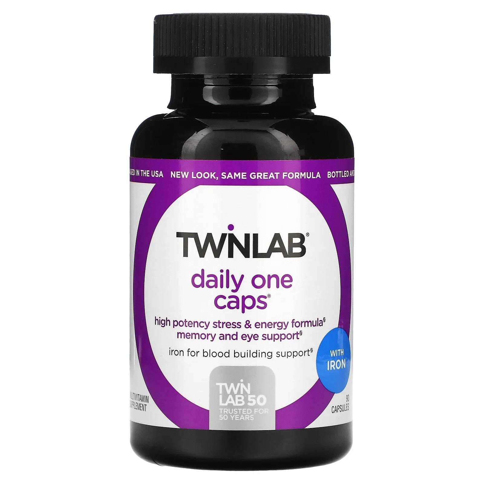 Twinlab, Daily One Caps, With Iron, 180 Capsules