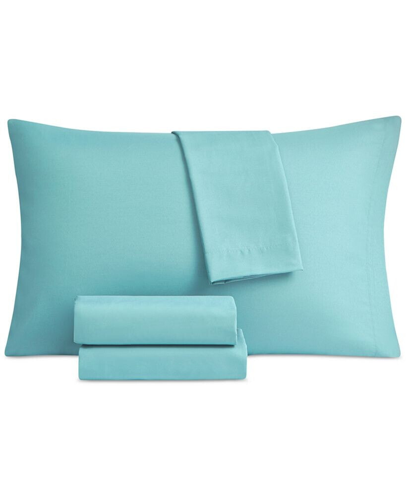 Sanders microfiber 4 Pc. Sheet Set, Full, Created for Macy's