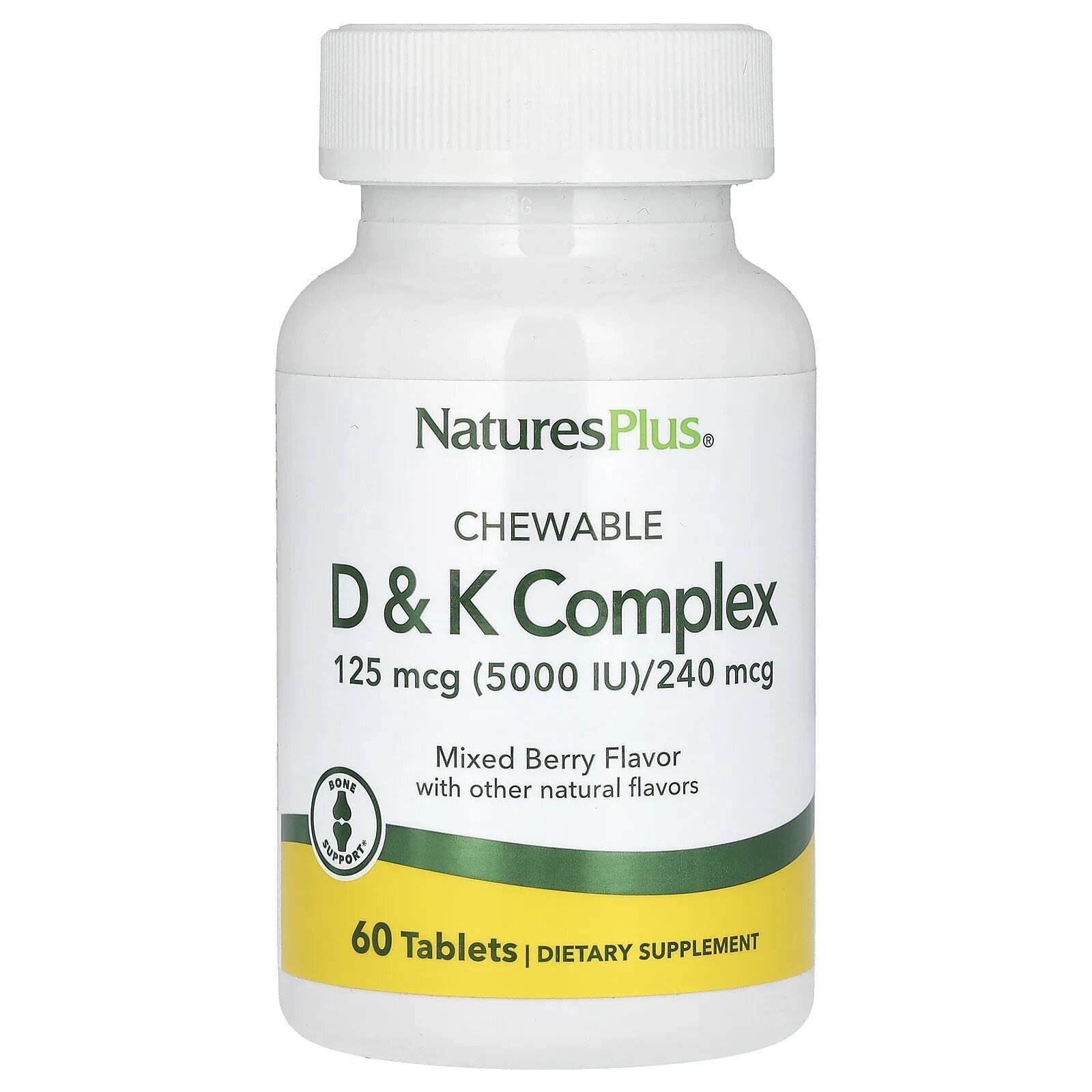 Chewable D & K Complex, Mixed Berry, 60 Tablets