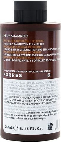 Korres Men's Shampoo Toning & Hair-Strengthening tonizujacy i wzmacniajacy szampon do wlosow z magnezem i proteinami pszenicy -- Мужской укрепляющий тонизирующий и укрепляющий шампунь для волос с магнием и протеинами пшеницы --250ml
