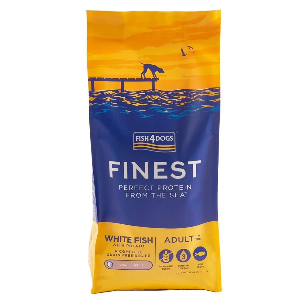 FISH4DOGS Finest ocean white fish dog food 6kg