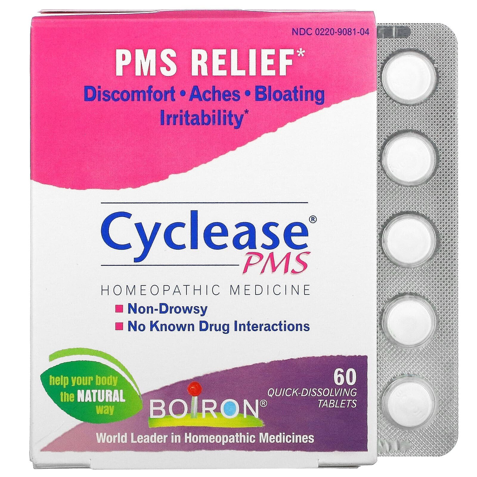 Cyclease PMS, Unflavored, 60 Meltaway Tablets