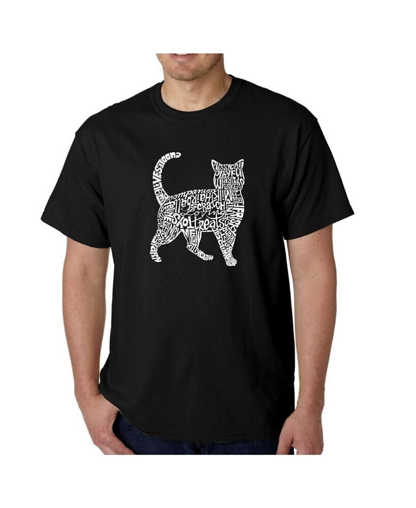 LA Pop Art men's Word Art T-Shirt - Cat