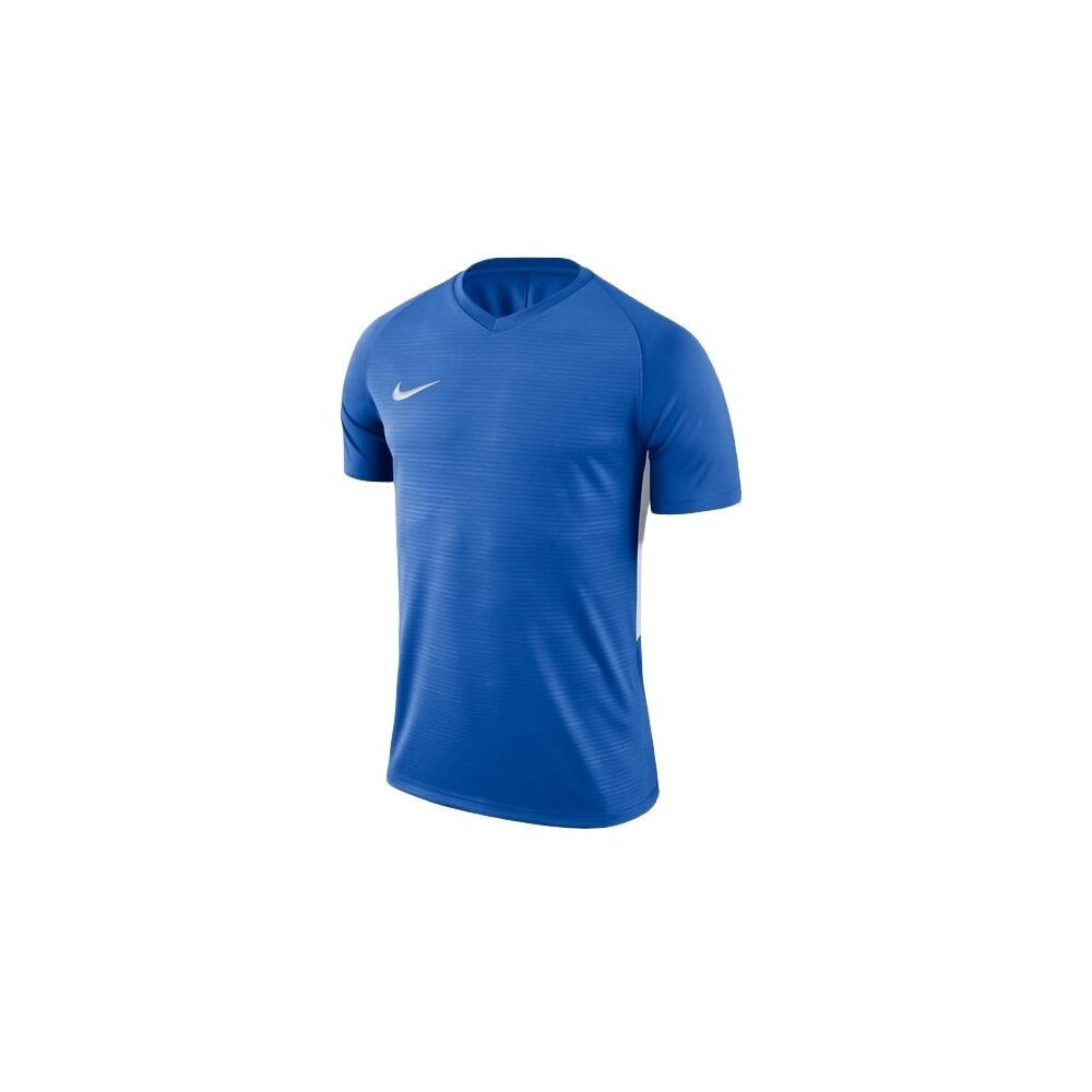 Мужская футболка спортивная синяя однотонная Nike Dry Tiempo Prem Jsy