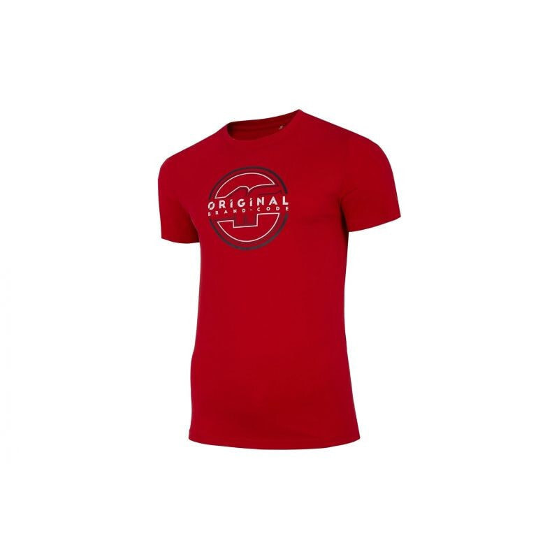 Мужская футболка спортивная красная с логотипом 4F M H4L21-TSM019 Red