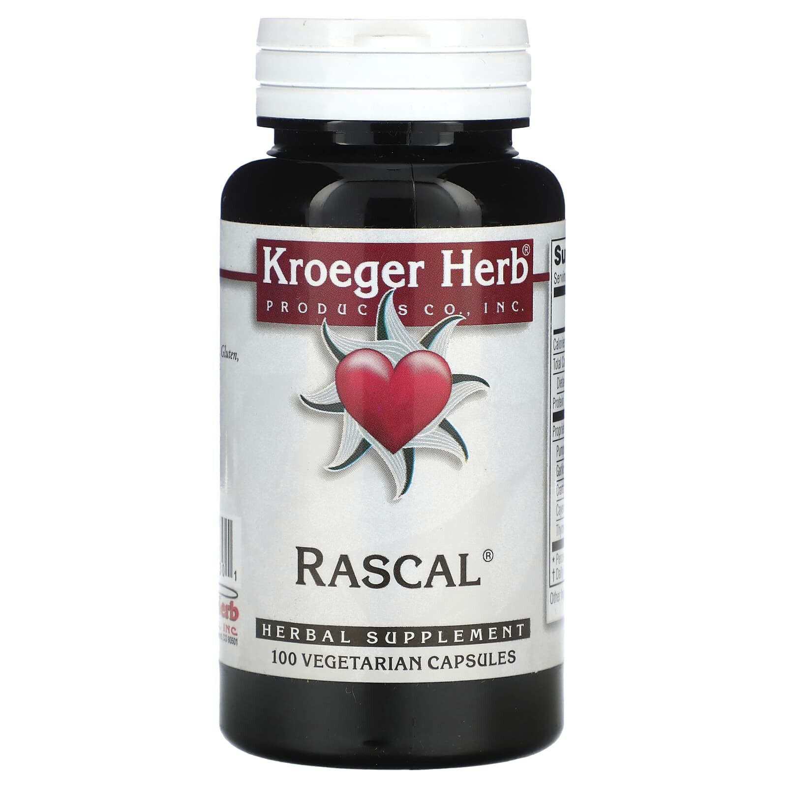 Kroeger Herb Co, Rascal, 100 Vegetarian Capsules
