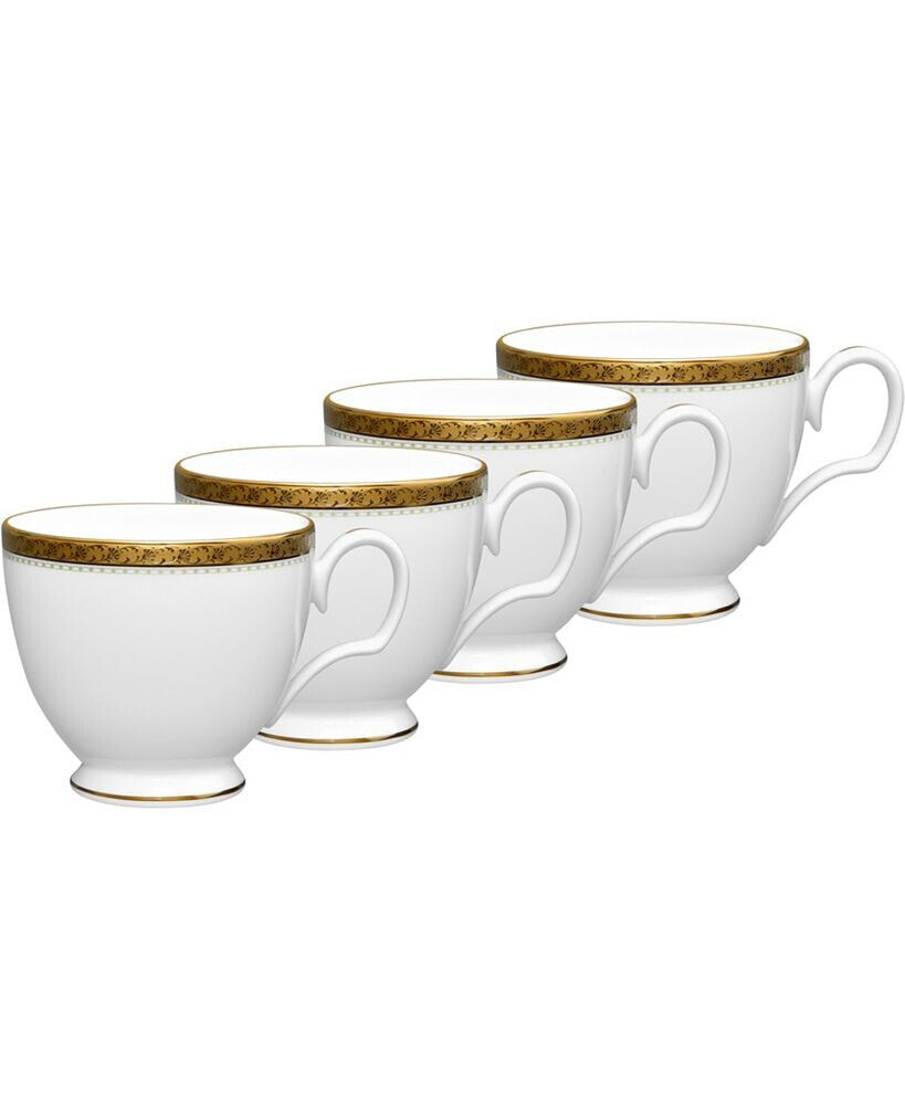 Noritake charlotta Gold Set of 4 Cups, Service For 4