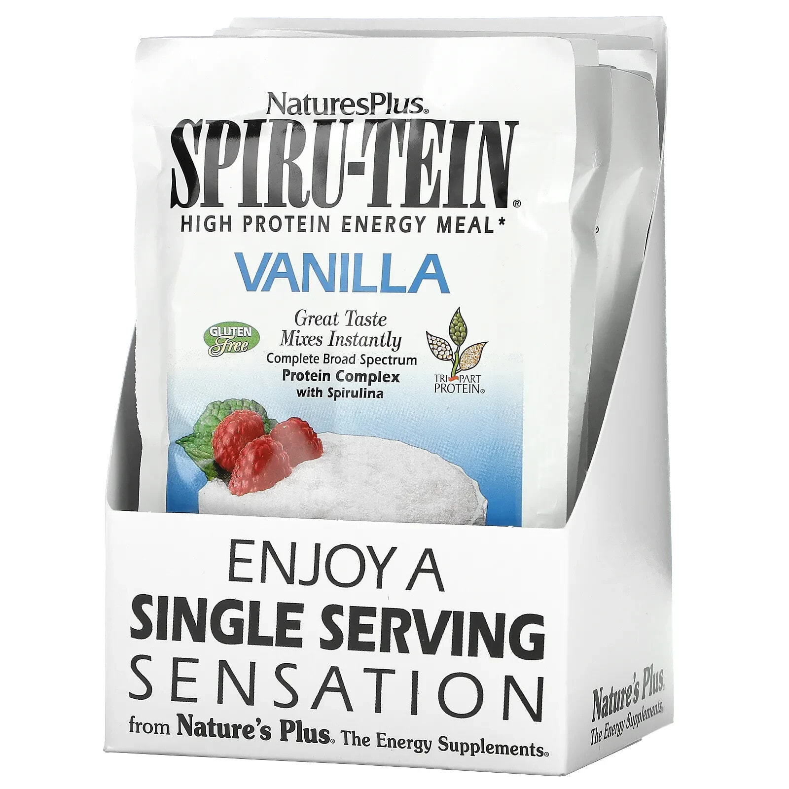 Spiru-Tein, High Protein Energy Meal, Vanilla, 8 Packets, 1.2 oz (34 g) Each