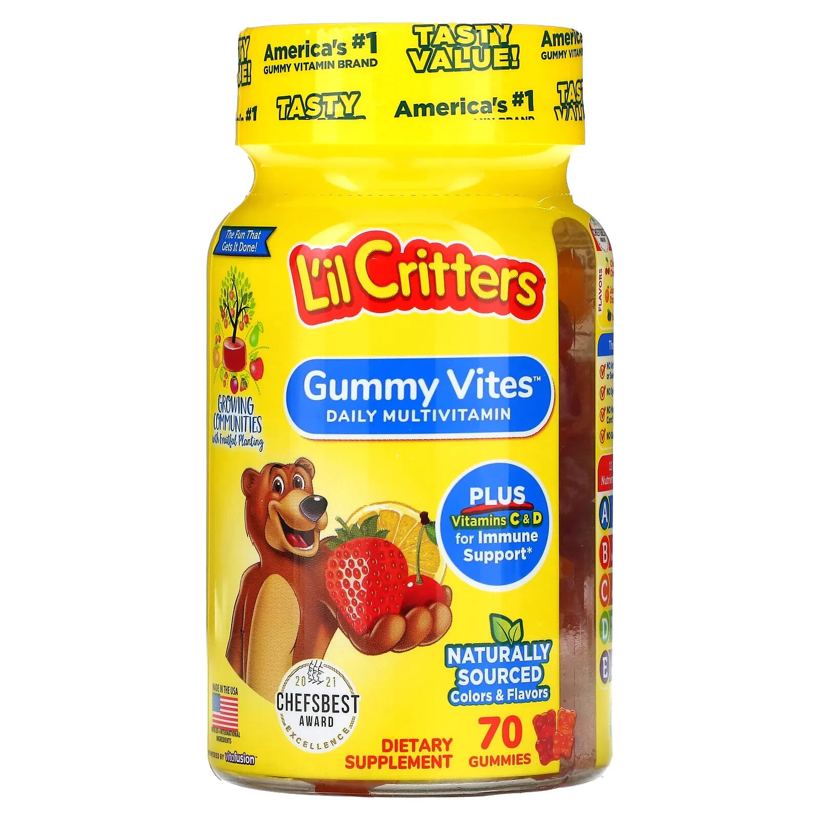 L'il Critters, Gummy Vites, ежедневные мультивитамины, 190 жевательных мармеладок
