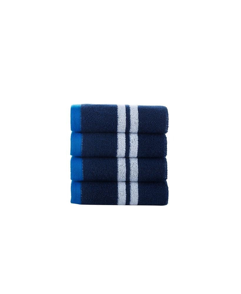 Brooks Brothers nautical Blanket Stripe 4 Piece Turkish Cotton Wash Towel Set