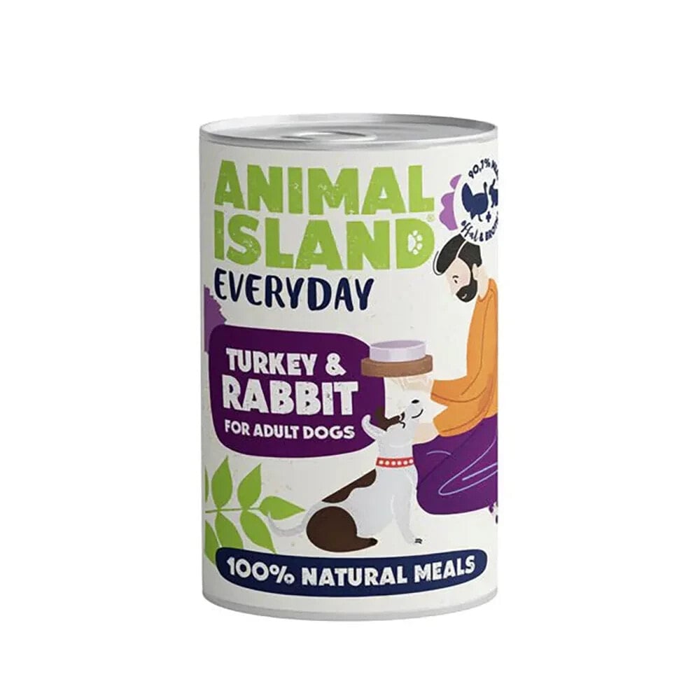 ANIMAL ISLAND Everyday Turkey and rabbit wet dog food 400g