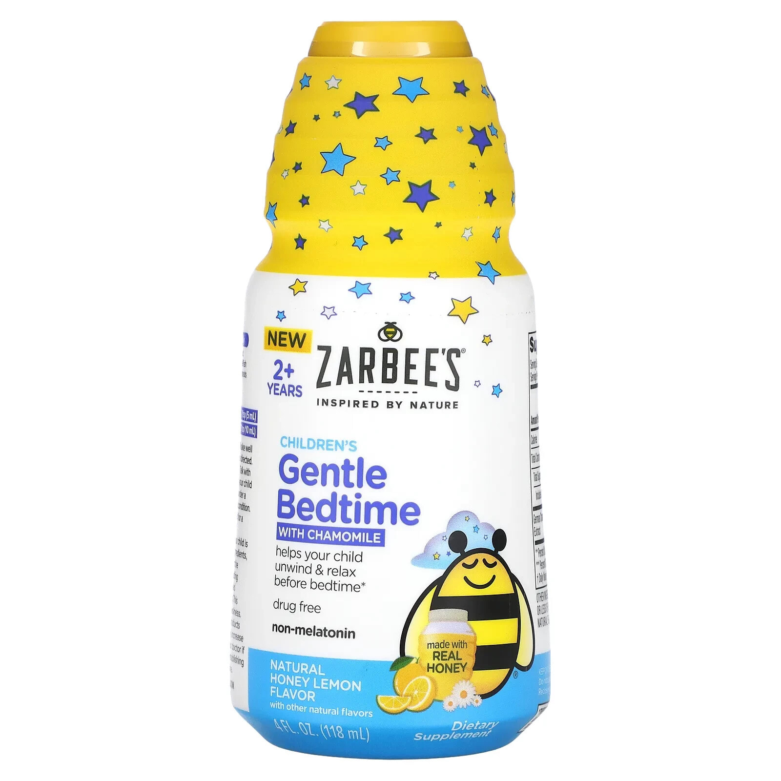 Children's Gentle Bedtime with Chamomile, 2+ Years, Natural Honey Lemon, 4 fl oz (118 ml)