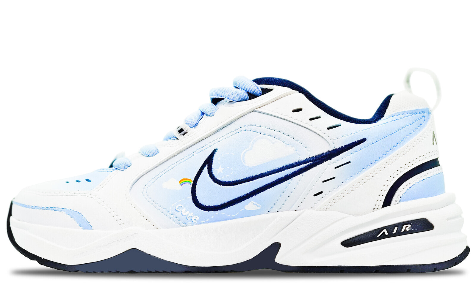 Nike Air Monarch 4 Chunky Sneakers Women's Low-Top Light Blue