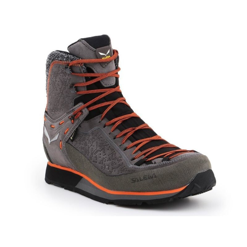 Мужские кроссовки спортивные треккинговые коричневые кожаные замшевые высокие демисезонны Salewa Ms Trainer 2 Winter GTX M 61372-3845 trekking shoes