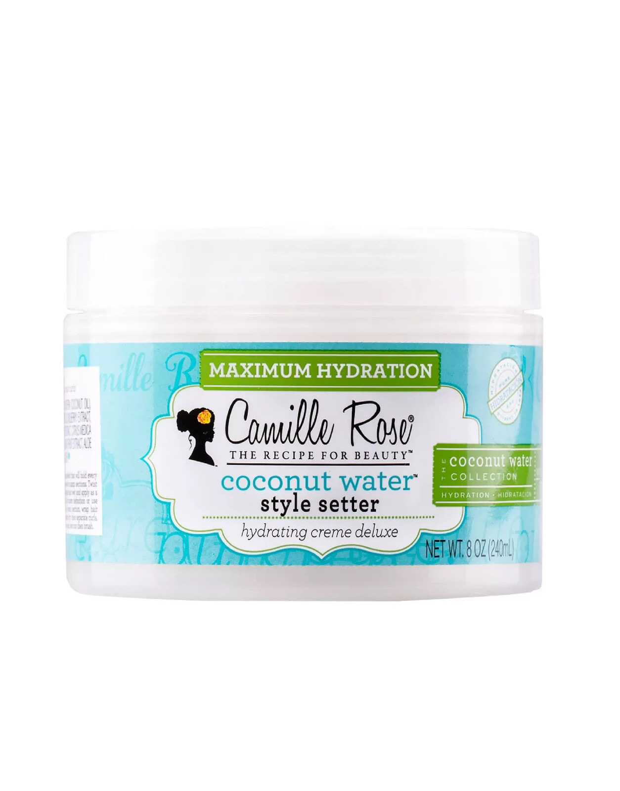 Camille Rose – Coconut Water Style Setter – Feuchtigkeitsspendende Deluxe-Haarcreme, 240 ml