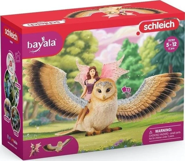 Elfe auf Glitzer-Eule