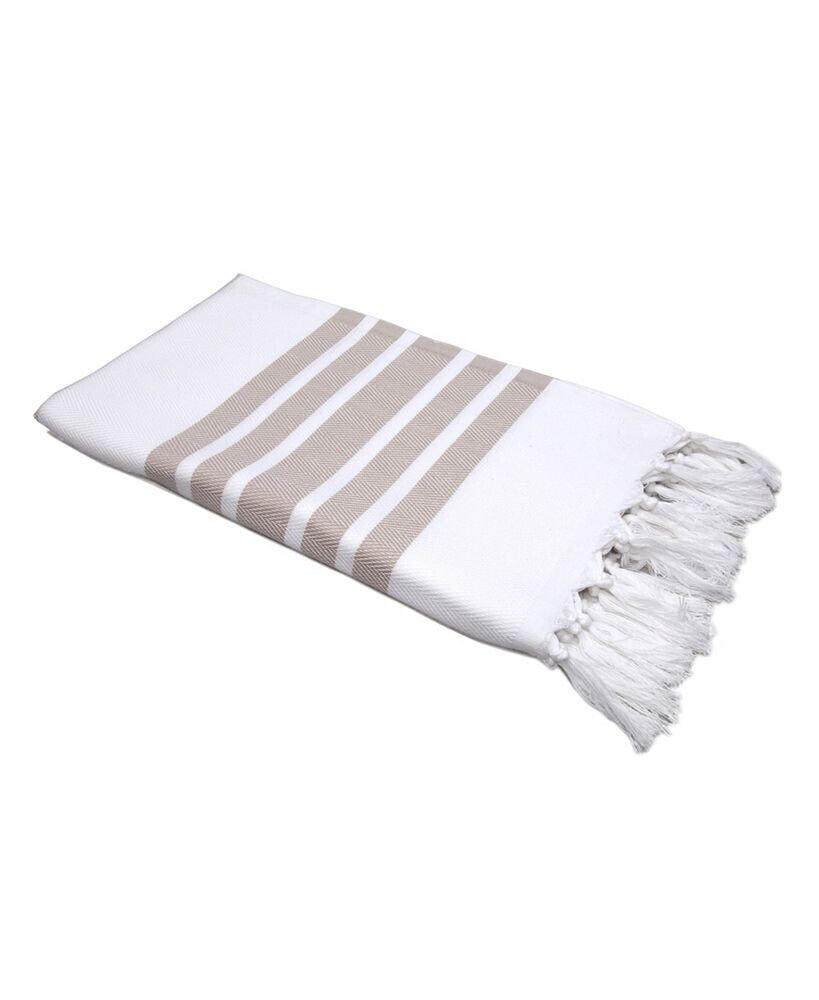 Linum Home herringbone Pestemal Beach Towel