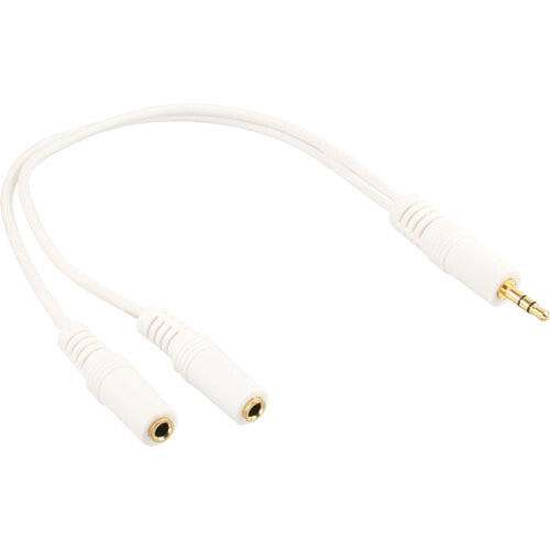 InLine 99300G кабельный разъем/переходник 3.5mm 2x3.5mm Белый