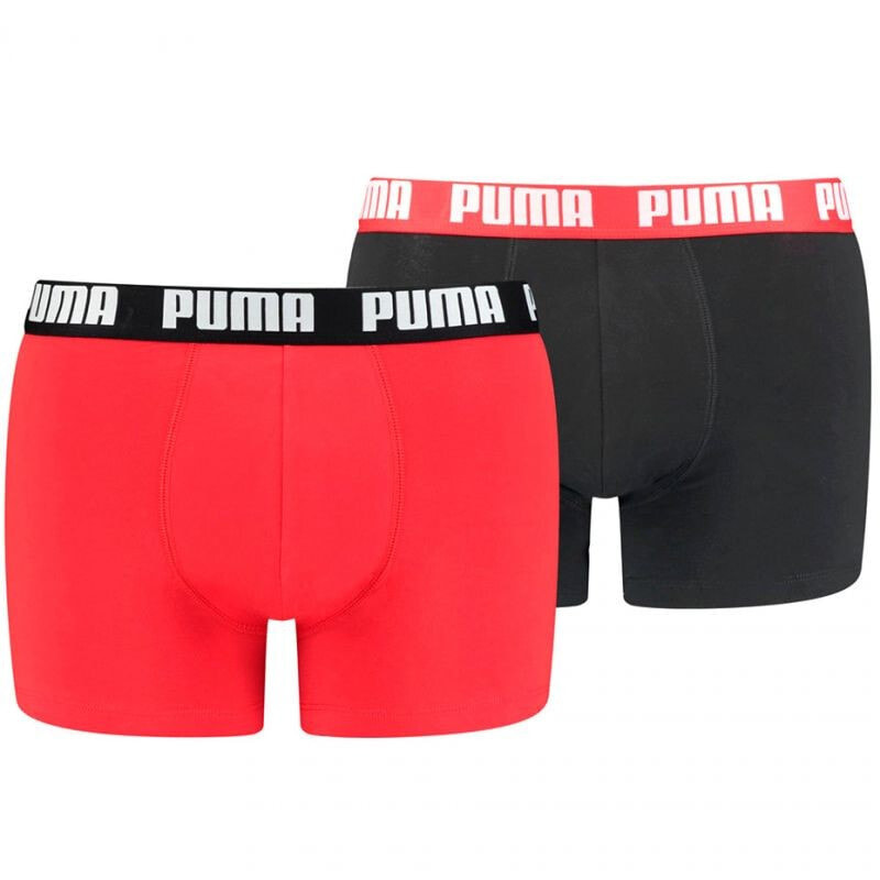 Трусы боксеры мужские 2 пары черные/красные Puma Basic Boxer 2P M 906823 09/5210150017
