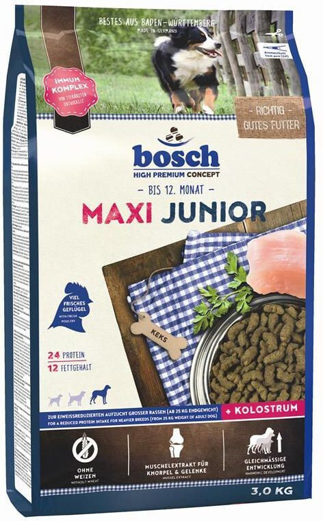 Сухой корм для собак Bosch, Junior Maxi, для щенков больших пород, 3 кг
