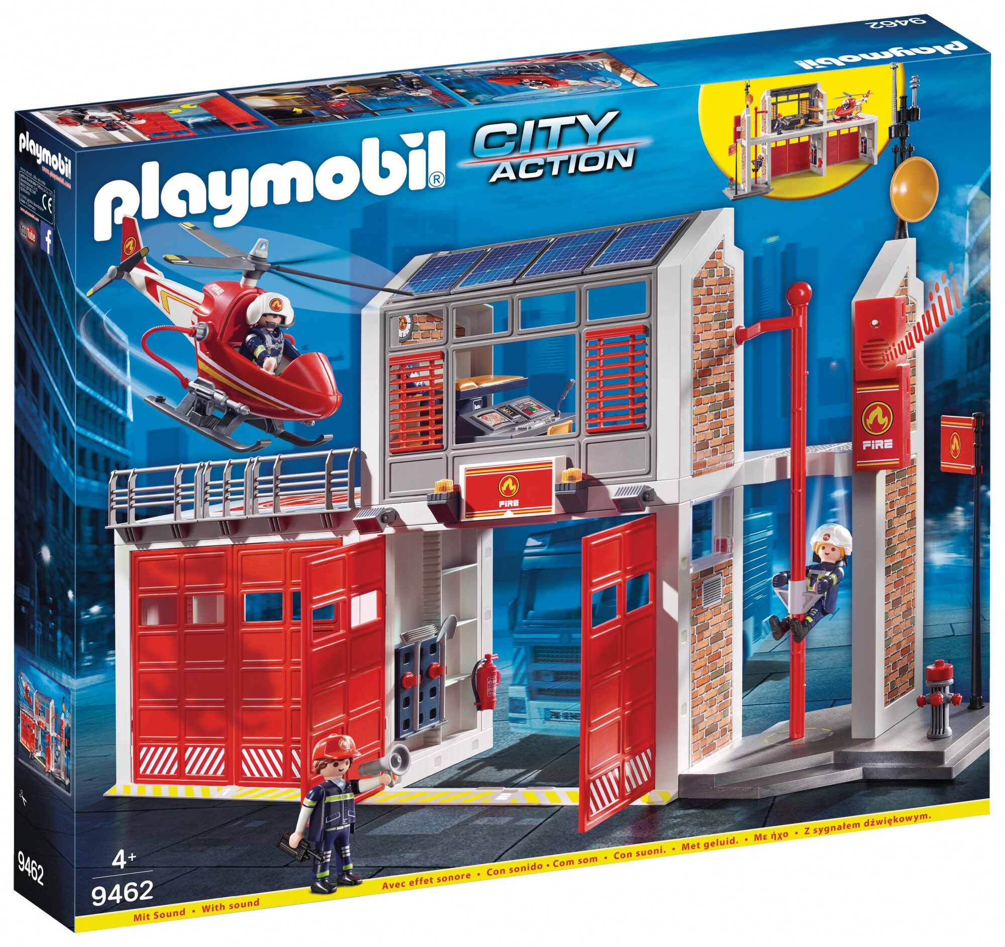Игровой набор с элементами конструктора Playmobil Пожарная станция ,9462