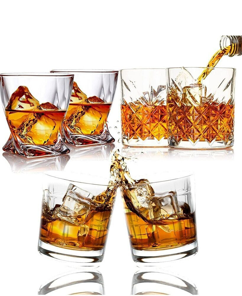 Bezrat multi Style Shot Whiskey Glasses, Set of 6