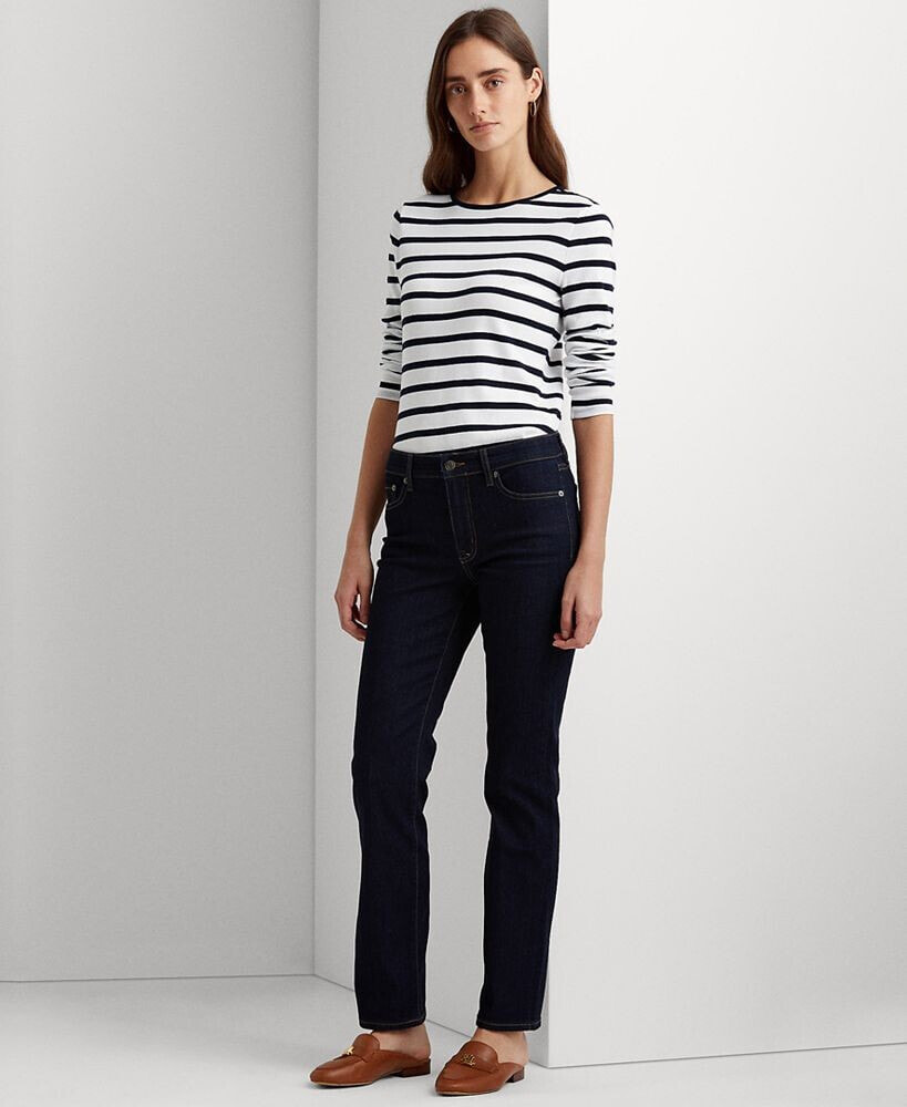 Lauren Ralph Lauren petite Mid-Rise Straight Jean, Petite & Petite Short Lengths