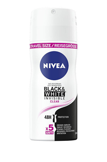 Nivea Black&White Clear Mini Antiperspirant Spray Черное-белое невидимый антиперспирант-спрей 100 мл