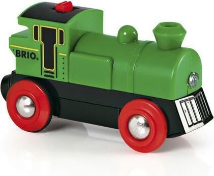 Набор игрушечных железных дорог для мальчиков Brio Lokomotywa na baterię Speedy Green (33595)
