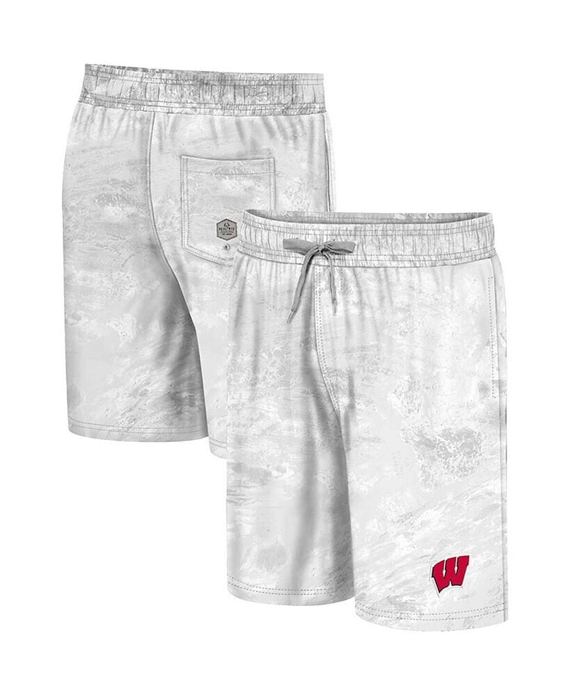 Colosseum men's White Wisconsin Badgers Realtree Aspect Ohana Swim Shorts