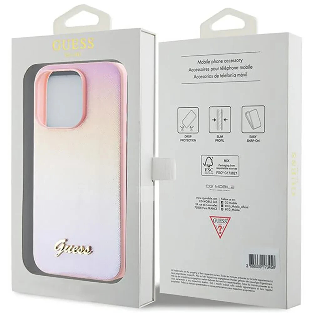 GUESS Guhcp15LpsairSP iPhone 15 Pro 6.1 Saffiano Iridescent phone case