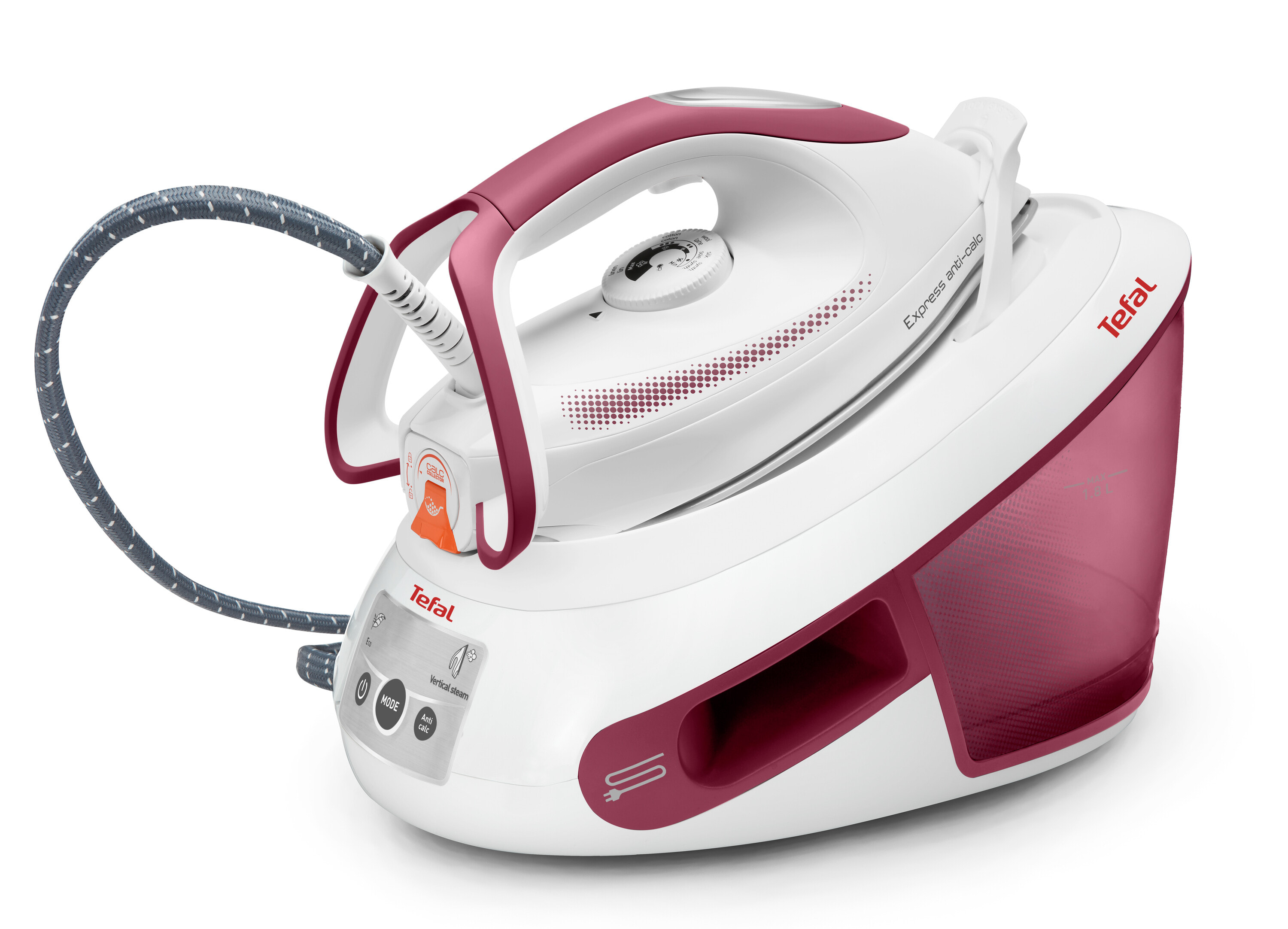 Tefal Express Anti-Calc SV8012 2800 W 1,8 L Durilium AirGlide soleplate Белый, Пурпурный SV8012E0