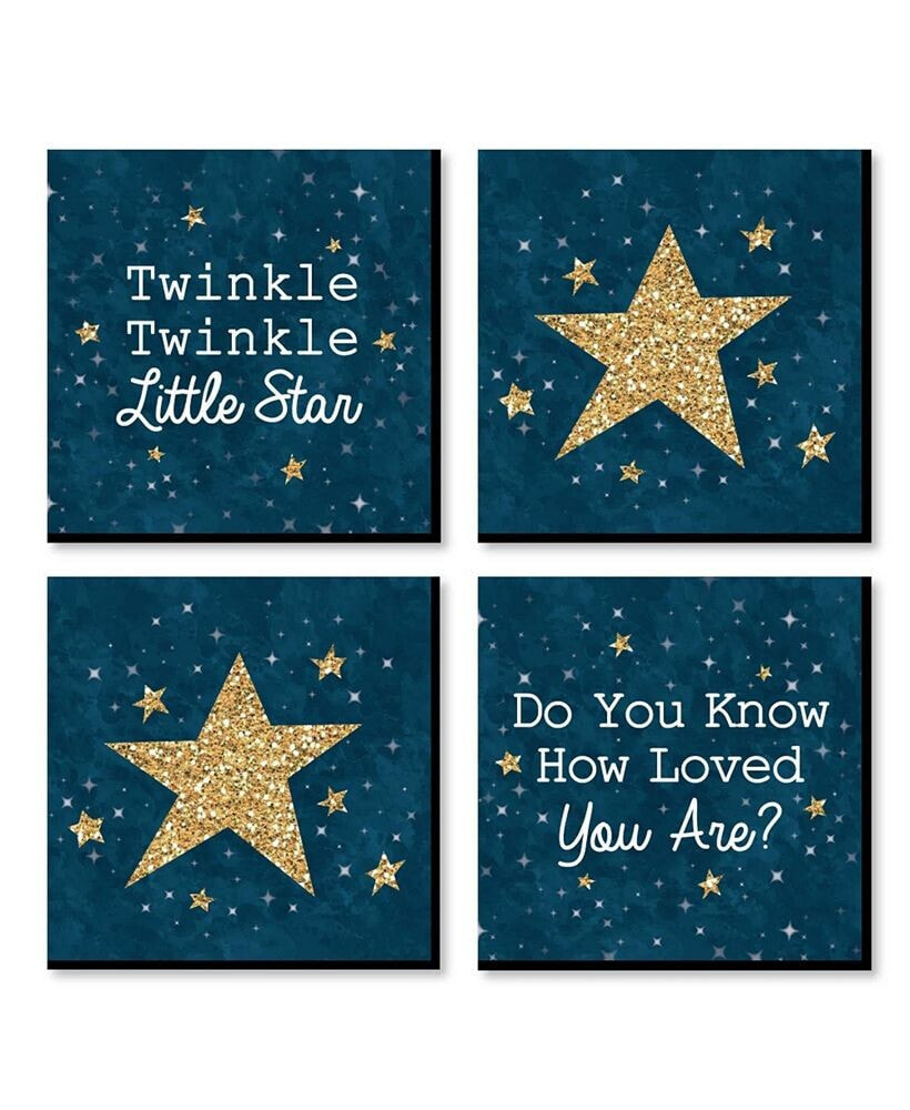 Big Dot of Happiness twinkle Twinkle - Home Decor - 11 x 11 in Wall Art - Set of 4 Prints