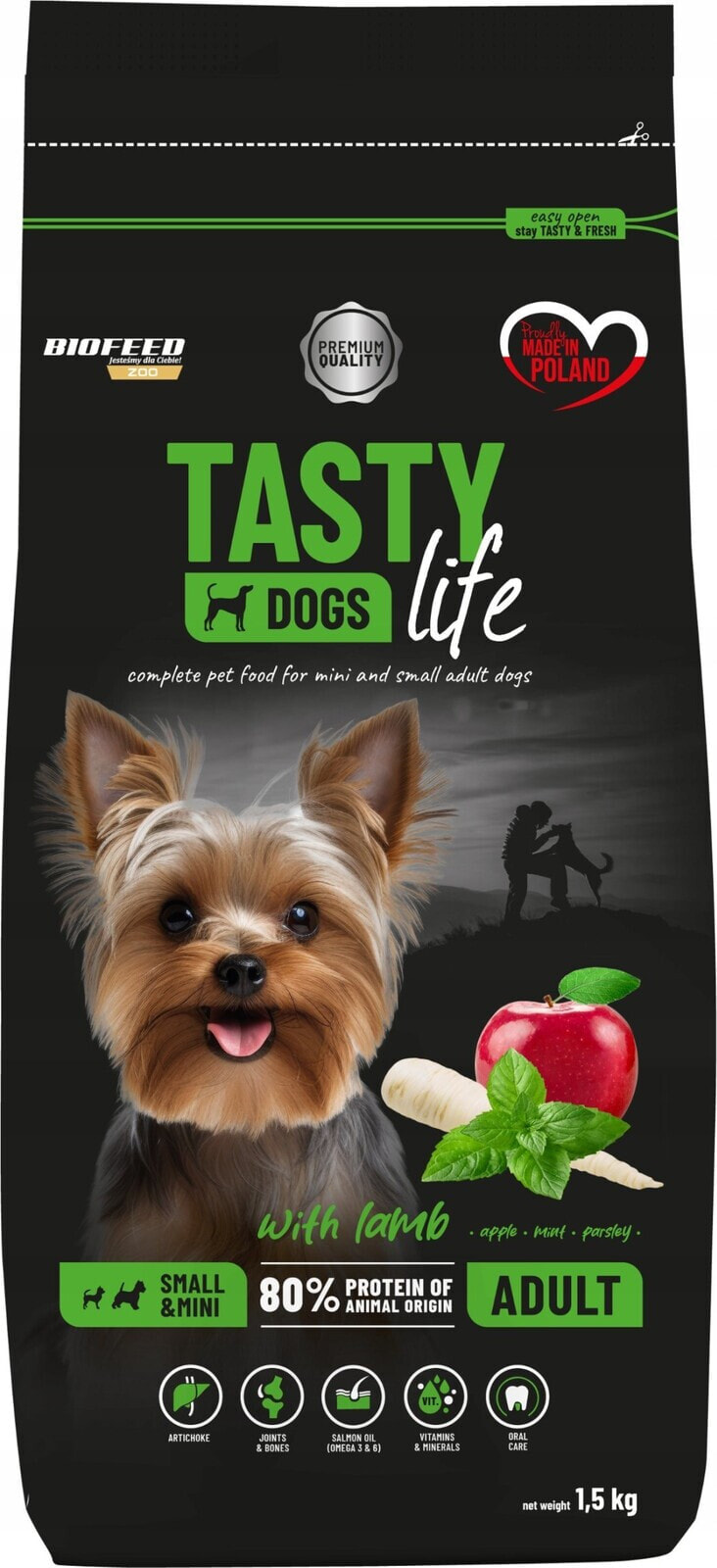 Biofeed BIOFEED TASTY DOGS LIFE ADULT SMALL WITH BEEF 8KG