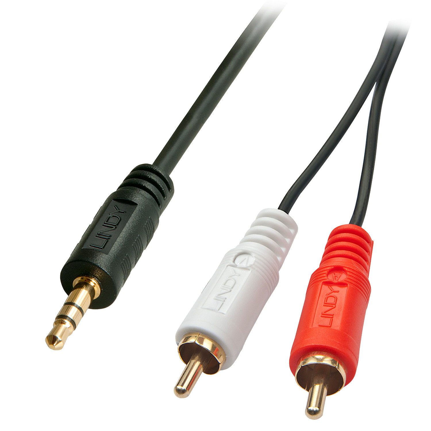 Lindy 35687 аудио кабель 20 m 2 x RCA 3,5 мм Черный