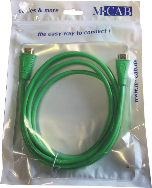 M-Cab 7000997 HDMI кабель 2,00 m HDMI Тип A (Стандарт) Зеленый