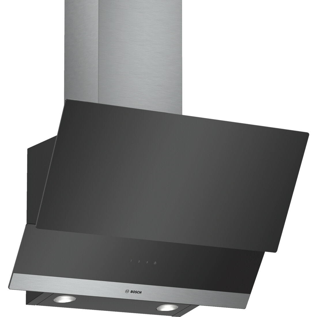 Bosch DWK065G60 кухонная вытяжка 530 m³/h Настенный монтаж Черный, Нержавеющая сталь C