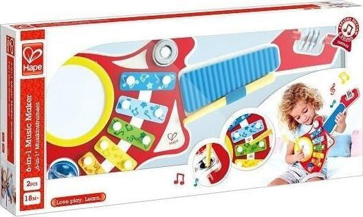 Hape Guitar musical instrument orchestra toy for children 6 in 1 univ