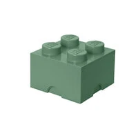 Room Copenhagen LEGO Storagge Brick 4 - Storage box - Green - Monochromatic - Square - Polypropylene (PP) - 250 mm