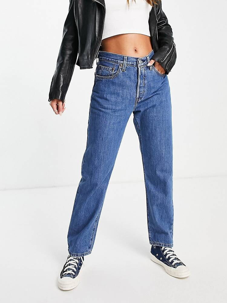 Levi's – 501 – Jeans mit hohem Bund, geradem Bein und kurzem Schnitt in mittlerer Waschung