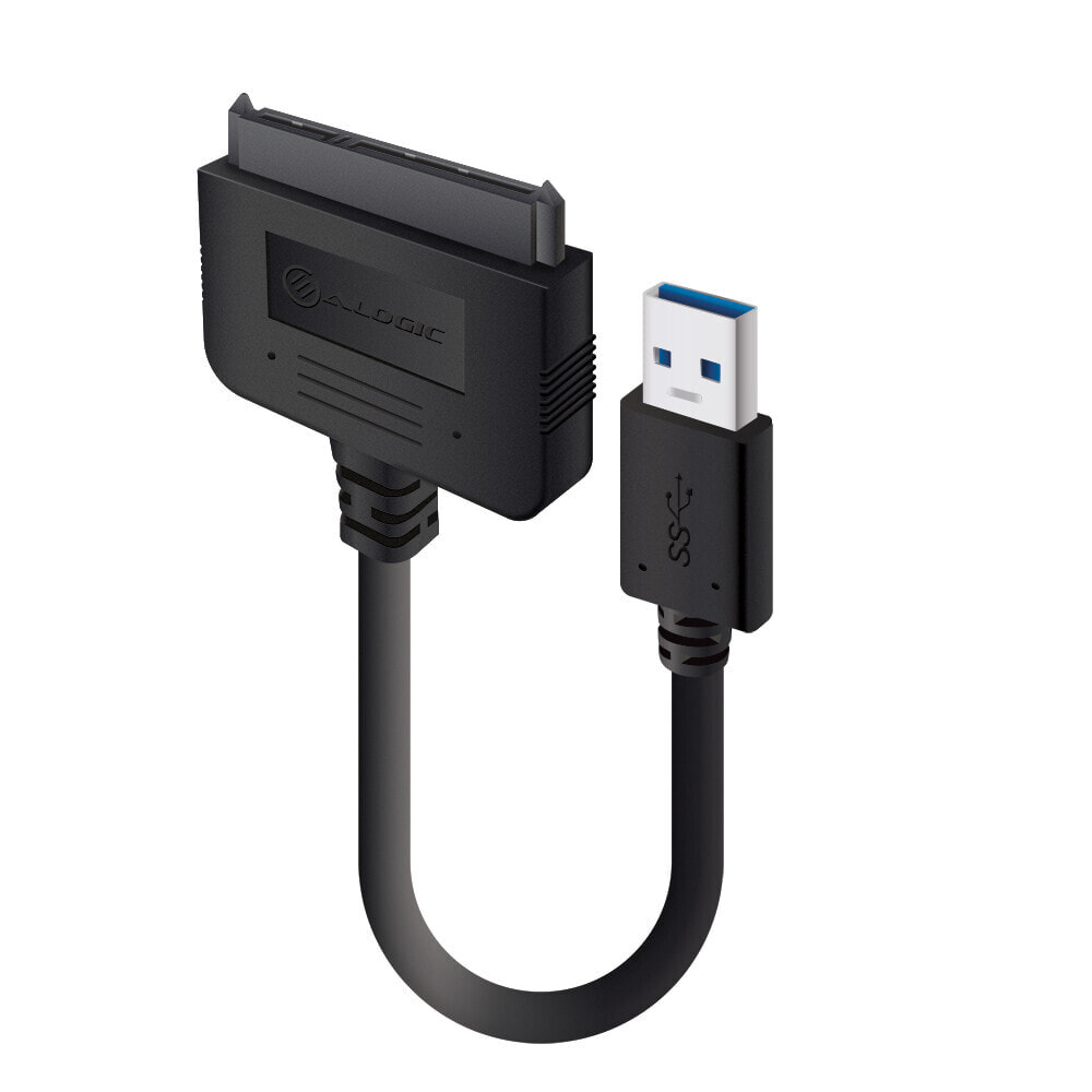 ALOGIC U30AS25 кабельный разъем/переходник USB-A SATA Черный