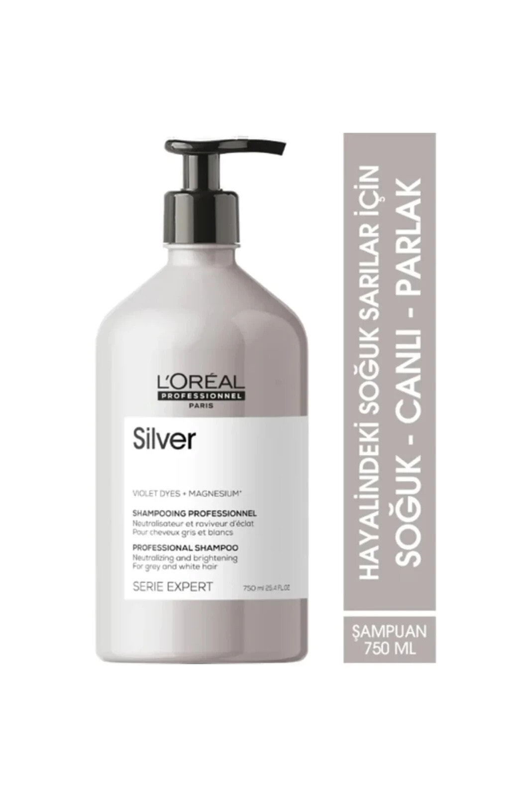 L'Oréal Professionnel Serie Expert Silver Renk Arındırıcı Şampuan 750 ml 25.4 fl oz CYT7974497446469
