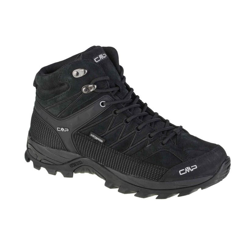 Мужские ботинки спортивные треккинговые черные замшевые высокие демисезонные CMP Rigel Mid M 3Q12947-72YF shoes