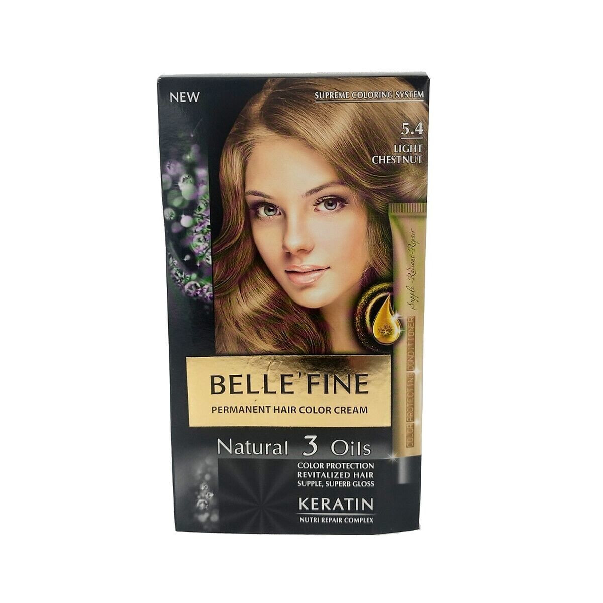 Permanent Dye Belle´Fine Nº 5.4 Light Brown (30 ml)