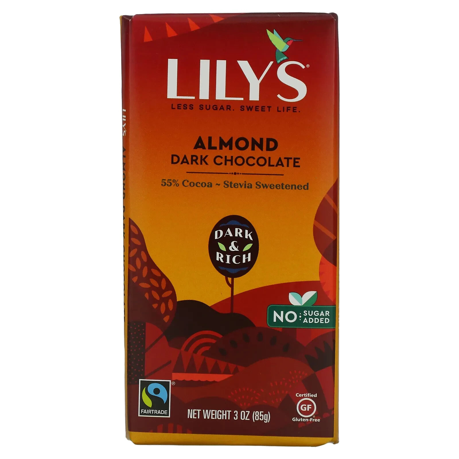 Lily's Sweets, Плитка темного шоколада, оригинальный, 55% какао, 85 г (3 унции)