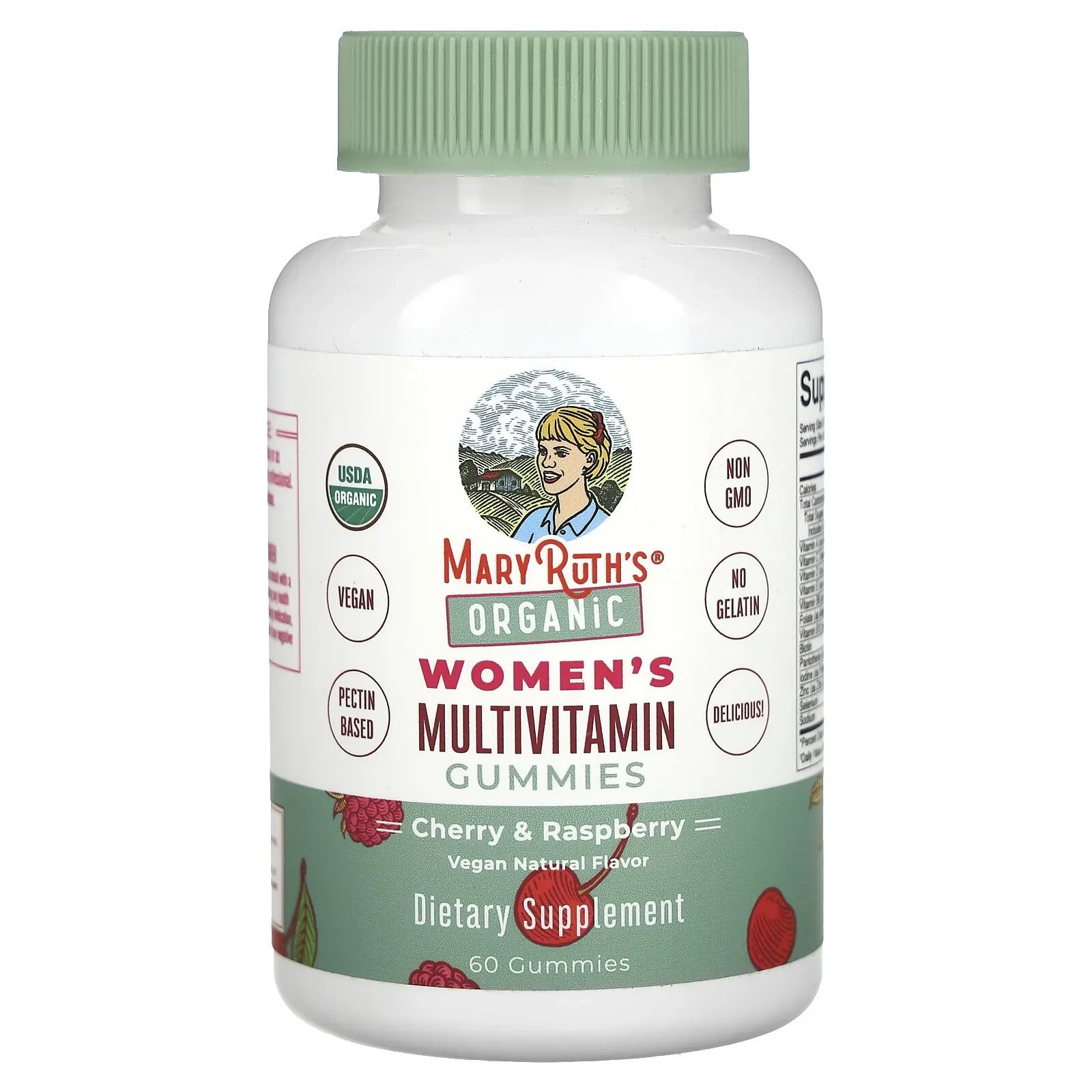 Organic Women's Multivitamin, Cherry & Raspberry, 60 Gummies