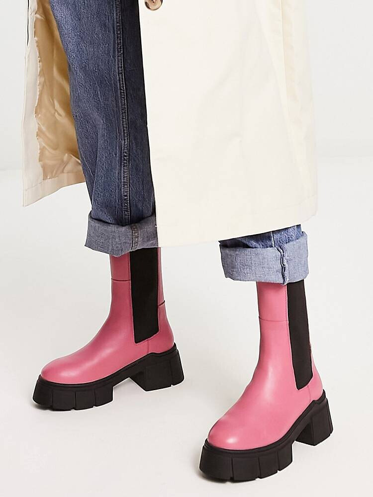 Asos leather chelsea store boots