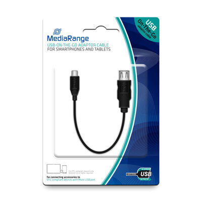 MediaRange MRCS168 USB кабель 0,2 m 2.0 Micro-USB B USB A Черный