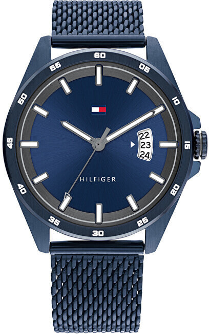 Мужские наручные часы с синим браслетом Tommy Hilfiger Carter 1791911